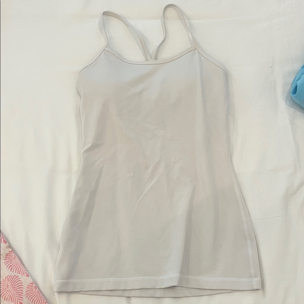 Lululemon long tank top. Built in bra and pads